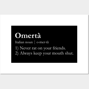 Omerta - Rules for the Life - A Mulberry Mobsters Posters and Art